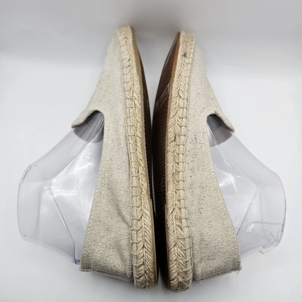 Soludos Womens Elephant Canvas Espadrilles Flats Shoes Beachy Vacation Sz 8